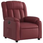 vidaXL Fauteuil inclinable électrique Rouge bordeaux Similicuir