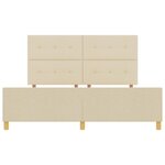 vidaXL Cadre de lit avec tête de lit Crème 180 x 200 cm tissu
