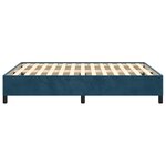 vidaXL Cadre de lit sans matelas bleu foncé 140x200 cm velours