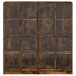vidaXL Bibliothèque avec portes chêne fumé 136x37x142 cm