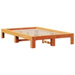 vidaXL Cadre de lit sans matelas cire marron 120x200cm bois pin massif