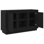 Buffet vidaXL Chêne Noir 102x35x60 cm En Bois d'Ingénierie