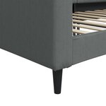 vidaXL Lit de repos sans matelas gris foncé 90x190 cm tissu