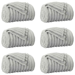 vidaXL Couvertures à jeter 6 Pièces Gris 270 x 240 cm Toison