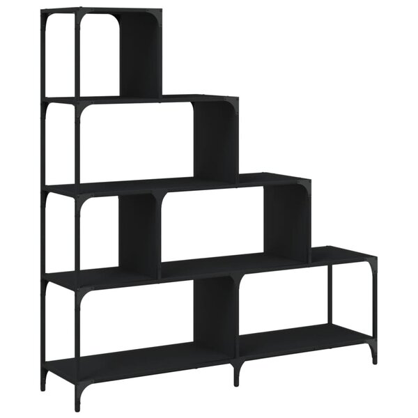 vidaXL Bibliothèque à 4 niveaux noir 139x33 5x149 cm bois d'ingénierie