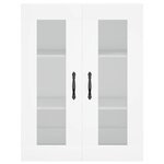 vidaXL Buffet haut Blanc 69 5x34x180 cm Bois d'ingénierie