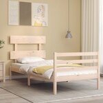 vidaXL Cadre de lit sans matelas bois massif