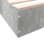 vidaXL Cadre de lit sans matelas gris béton 180x200 cm
