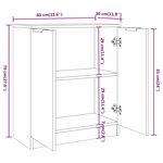 vidaXL Buffets 3 Pièces gris béton bois d'ingénierie