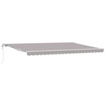 Auvent rétractable automatique vidaXL Gris Clair 500x300 cm