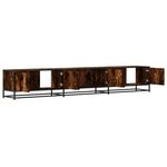 vidaXL Meuble TV chêne fumé 240x35x41 cm bois d'ingénierie