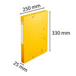 Boite de classement Cartobox Dos 25mm Carte lustrée Nature Future® Jaune EXACOMPTA