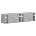vidaXL Meuble TV mural 2 Pièces Béton 60 x 31 x 29.5 cm Bois d'ingénierie