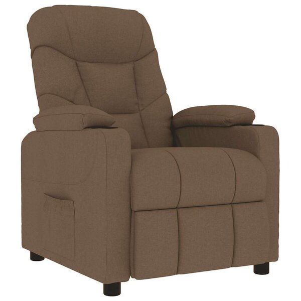 vidaXL Fauteuil de massage Marron Tissu