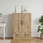 vidaXL Buffet Chêne artisanal 66 x 34 5 x 92 cm Bois d'ingénierie