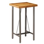 vidaXL Table de bar Teck recyclé massif 60x60x107 cm