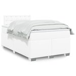 vidaXL Sommier à lattes de lit avec matelas blanc 120x190cm similicuir