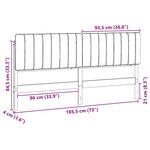 vidaXL Tête de lit capitonnée Brun et gris foncé 180 cm Pin massif