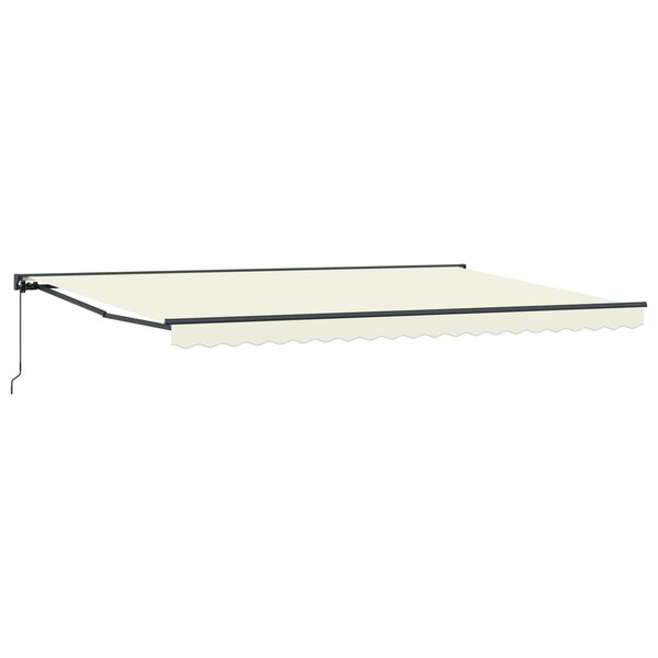 vidaXL Cadre d'auvent Crème 500 × 300 cm Polyester avec revêtement PU