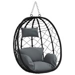 vidaXL Chaise suspendue polyrotin 91 x 54 5 x 107 cm Anthracite