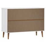 vidaXL Commode MOLDE Blanc 113x40x80 cm Bois de pin massif
