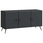 vidaXL Meuble TV Noir 99 x 34 5 x 50 cm Bois d'ingénierie