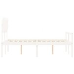 vidaXL Lit pour personne âgée sans matelas blanc bois massif