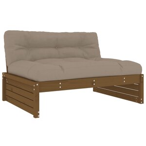 vidaXL Canapé central 120x80 cm marron miel bois de pin massif