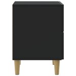 vidaXL Cabinet de chevet avec tiroir 2 Pièces Noir 43 x 34 5 x 48 cm