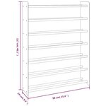 vidaXL Étagère à chaussures Gris 90x24x117 cm Bois d'ingénierie