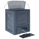 vidaXL Composteurs de jardin 2 Pièces Gris 60x60x73 cm 520 L