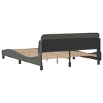 vidaXL Cadre de lit Dover gris foncé 152x203 cm tissu