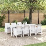 vidaXL Ensemble de salle à manger pour jardin 9 Pièces Gris clair