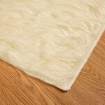vidaXL Tapis en fausse Tafalla Crème 80 x 150 cm Polyester