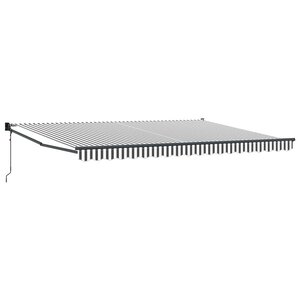 vidaXL Auvent rétractable électrique Anthracite et blanc 4 x 2 m