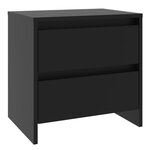 vidaXL Table de chevet noir 45x34 5x44 5 cm bois d’ingénierie
