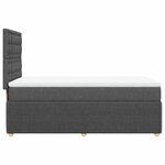 vidaXL Sommier à lattes de lit avec matelas Gris foncé 80x200 cm Tissu
