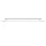 vidaXL Auvent rétractable manuel rayé rouge et blanc 400x350 cm