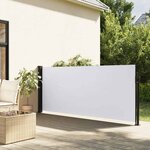 vidaXL Auvent latéral rétractable blanc 117x300 cm