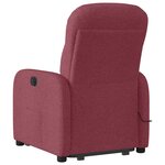 vidaXL Fauteuil inclinable de massage Rouge bordeaux Tissu