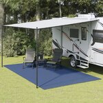 vidaXL Tapis de sol de camping bleu 5x3 m