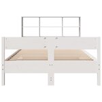 vidaXL Lit bibliothèque sans matelas blanc 120x200 cm bois pin massif