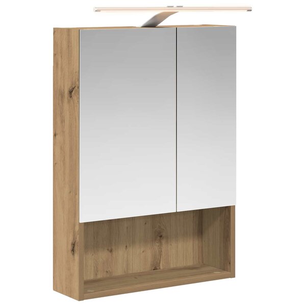 vidaXL Armoire Miroir de Salle de Bain Chêne artisan 50 x 14 5 x 70 cm