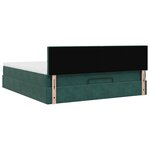 VidaXL Cadre de lit ottoman avec matelas vert foncé 160x200 cm velours
