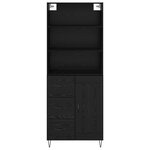 vidaXL Haut Armoire Chêne noir 69 5 x 34 x 180 cm Bois d'ingénierie
