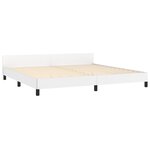 vidaXL Cadre de lit sans matelas blanc 200x200 cm similicuir