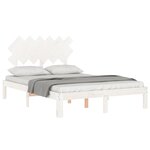 vidaXL Cadre de lit sans matelas blanc 120x200 cm bois de pin massif