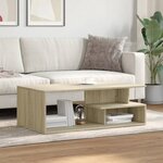 vidaXL Table basse chêne sonoma 102x55x35 cm bois d'ingénierie