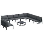 vidaXL Ensemble de canapé de jardin Anthracite Acier