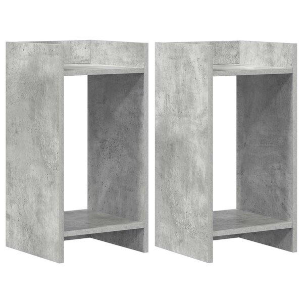 vidaXL Support de Plante 2 pièces Gris béton 30 x 30 x 60 cm